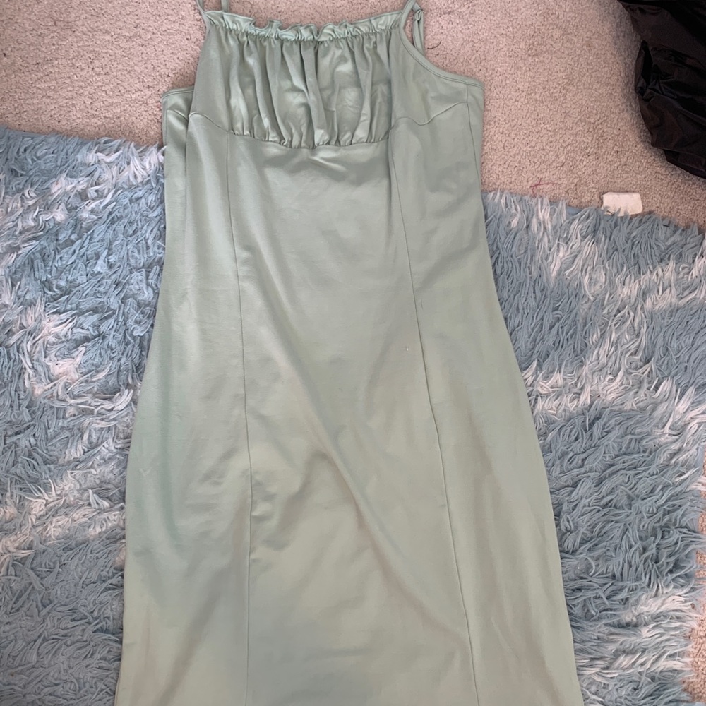 Green Ruched Dress